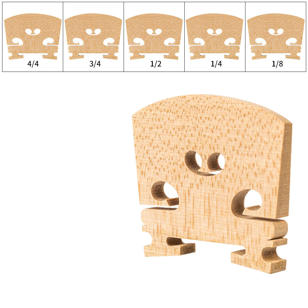 Maple Wood Bridge French Style Violin Bridge 4/4 3/4 1/2 1/4 1/8 Size Violin Parts Replacement