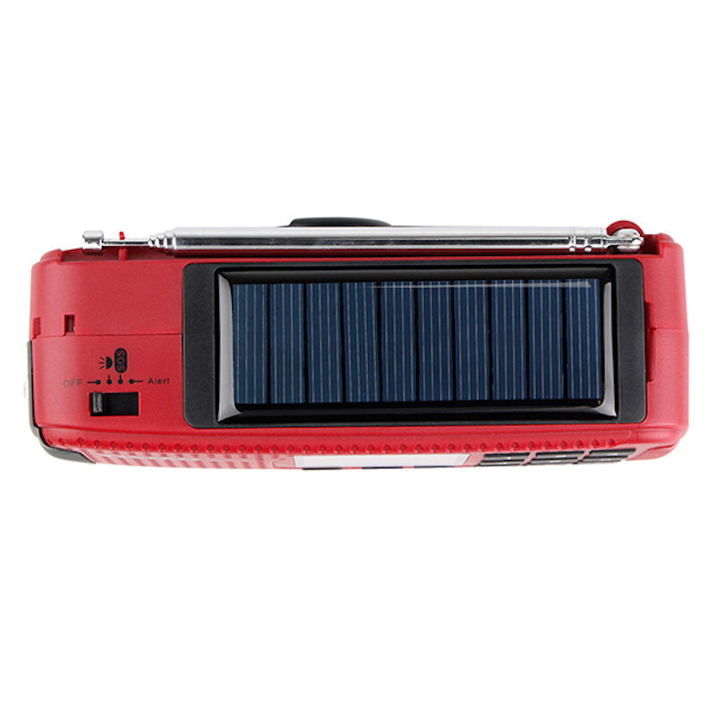 Weather FM AM Radio Emergency SOS Handcrank Solar Receiver With bluetooth MP3 Player Digital Recorder