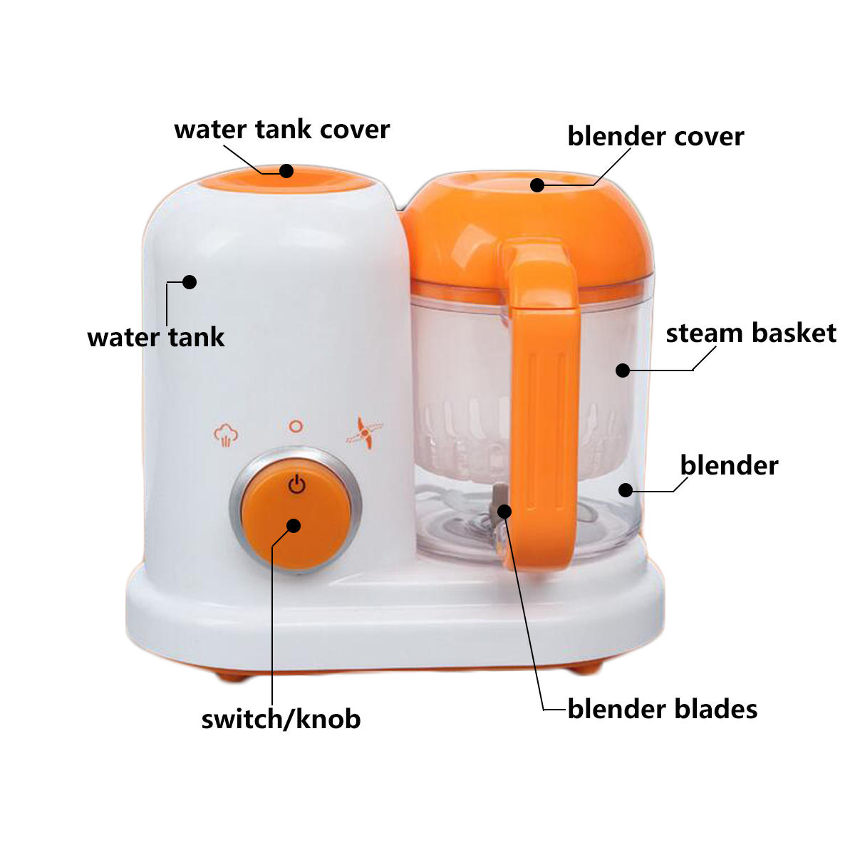 Electric Baby Food Maker Processor Toddler Blender Safe Healthy Steamer Processor BPA Free
