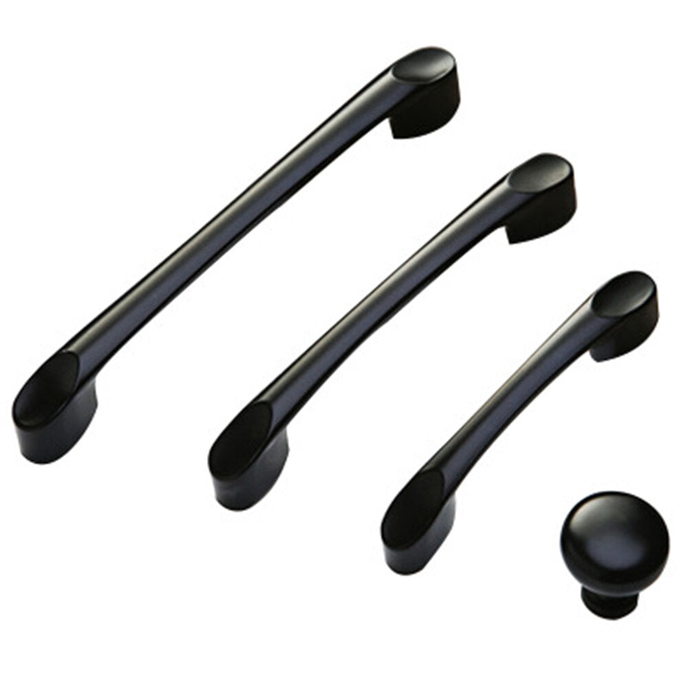 Aluminum Alloy Black Handles For Furniture Cabinet Knobs And Handles Kitchen Handles Drawer Knobs Cabinet Pulls Cupboard Handles Knobs