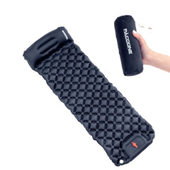 Outdoor Camping Sleeping Pad Inflatable Mattress with Pillows Ultralight Air Mat Built-in Inflator Pump Travel Hiking