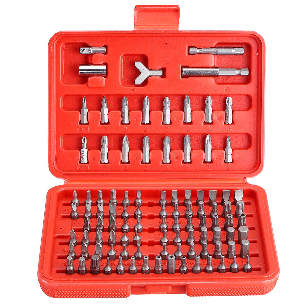 100pcs Screwdriver Bit Set Security Bit Set Chrome Vanadium Steel Assortment Set Square Screw Bits Power Tools