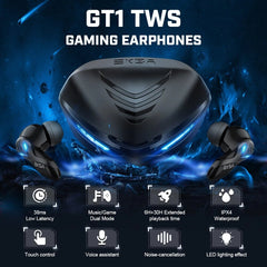 TWS bluetooth Gaming Headset 38ms Low Latency Wireless Earbuds Earphone Voice Assistant with Mic