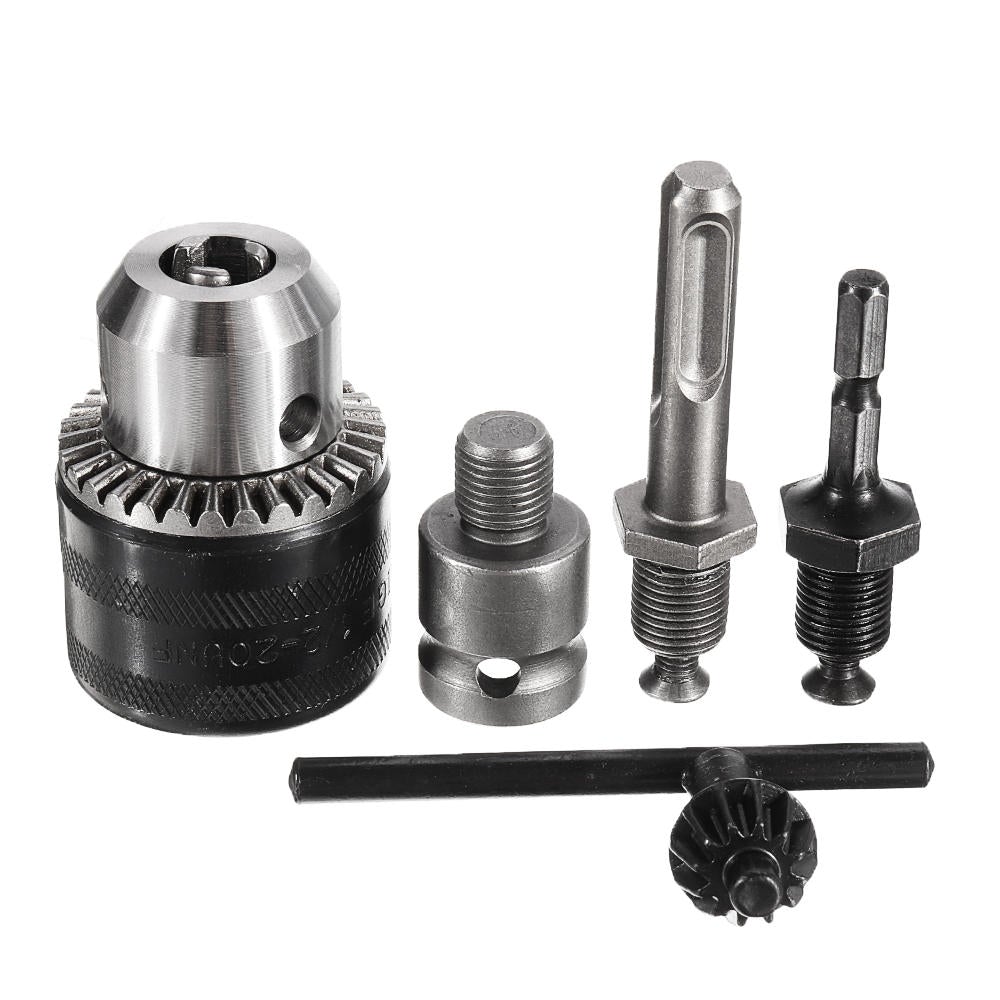 1.5-13mm Drill Chuck Drill Adapter 1/2-20UNF Thread Changed Impact Wrench Into Eletric Dril