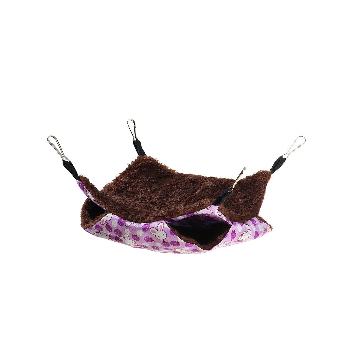 Pet Hammock Double-Layer Plush Fleece Soft Hanging Nests Sleeping Bed for Pet Home Decoration