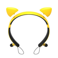 Cat Ear Cartoon Cute Magnetic bluetooth Earphone Headband Lighting Sports Headphone for Women Gifts