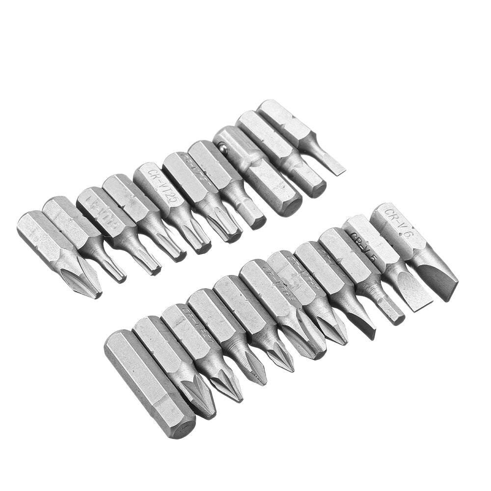 34pcs Screwdriver Bit Set Slotted Phillips Hex Torx Screwdriver Bits Nut Bit Holder