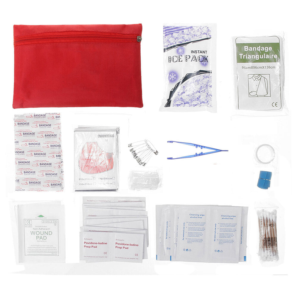 100/177/243 Pcs First Aid Kit Survival Tactical Emergency Equipment with Fishing Tackle Lifeguard Blanket Cotton Swab Stick