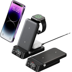 15W 4-in-1 Wireless Charger Stand for iPhone, Samsung, Apple Watch, AirPods