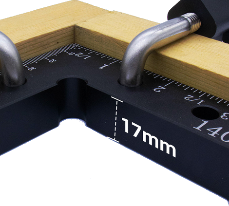 2-Pack 140mm Woodworking Clamps and Right Angle Rulers, Dual Scale, Durable