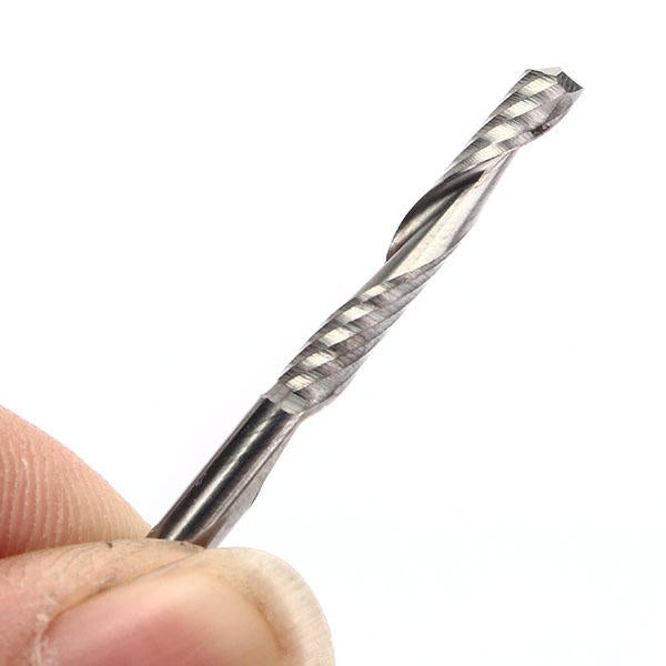 1/8 Inch Shank Single Flute End Mill Cutter Tungsten Steel CNC/PCB Engraving Bit 3.175x22mm