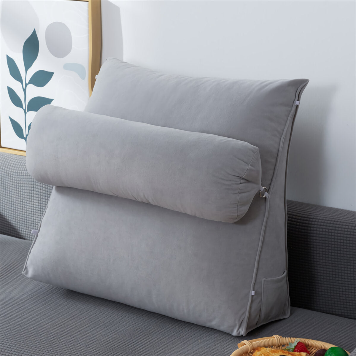 Sofa Back Cushion Bed Couch Seat Rest Pad Waist Support Backrest with Head Pillow Home Office Furniture Decorations