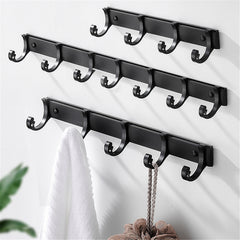 Punch-free Wall Hanging Hook Metal Row Hook Sticky Hook Space Aluminum Clothes Coat Hook