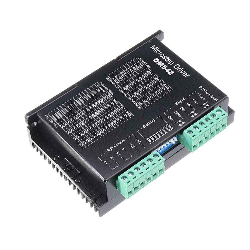 DSP Digital DM542 128 Stepper Motor Driver 4.2A DC9-42V For Nema 17/23/34 Stepper Motor CNC Engraving Machine