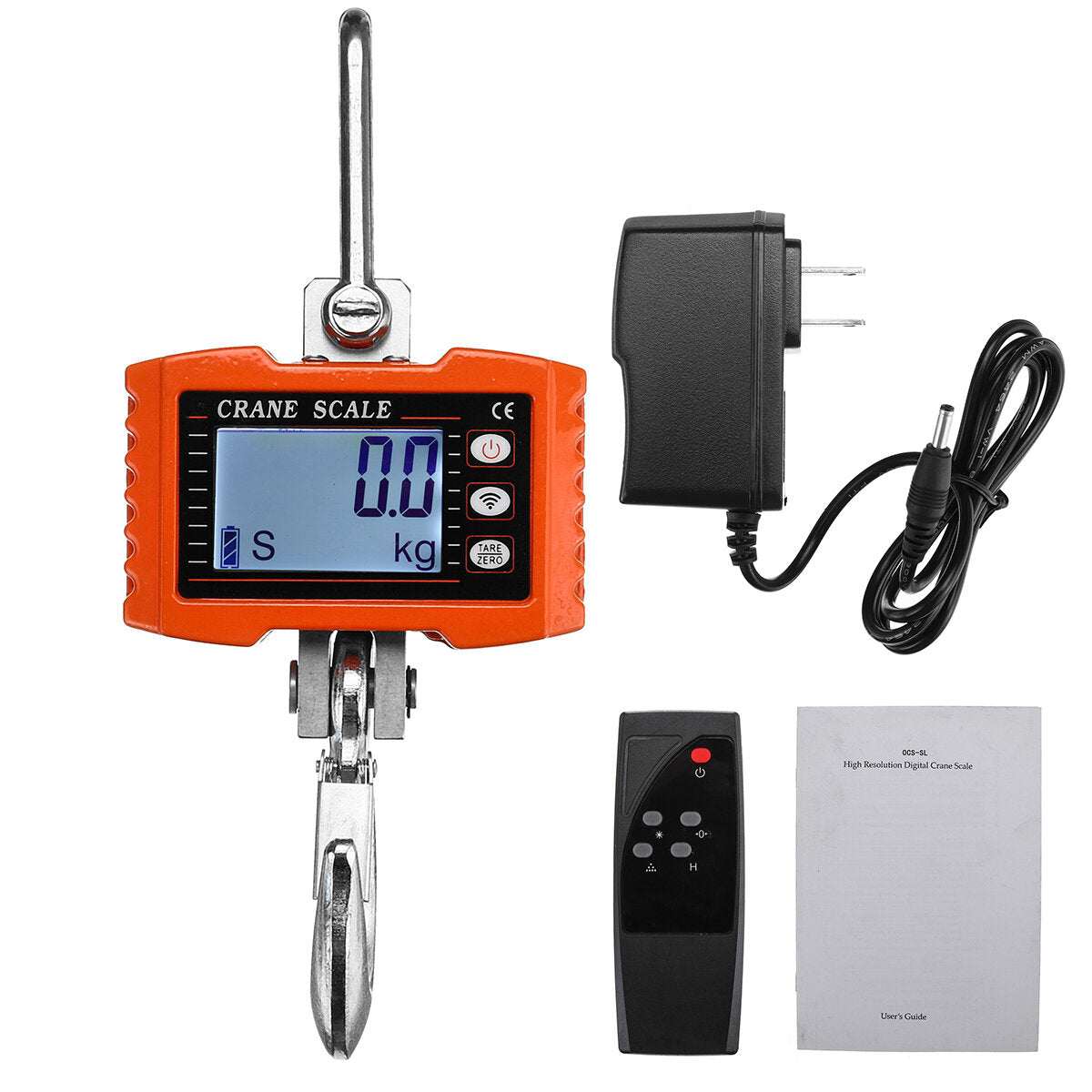 0.2kg-1000kg HD LED Display Wireless Electronic Hook Scale With Remote control