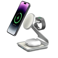 Magnetic 3-in-1 Wireless Charger for iPhone 15/14/13, Apple Watch, AirPods Pro