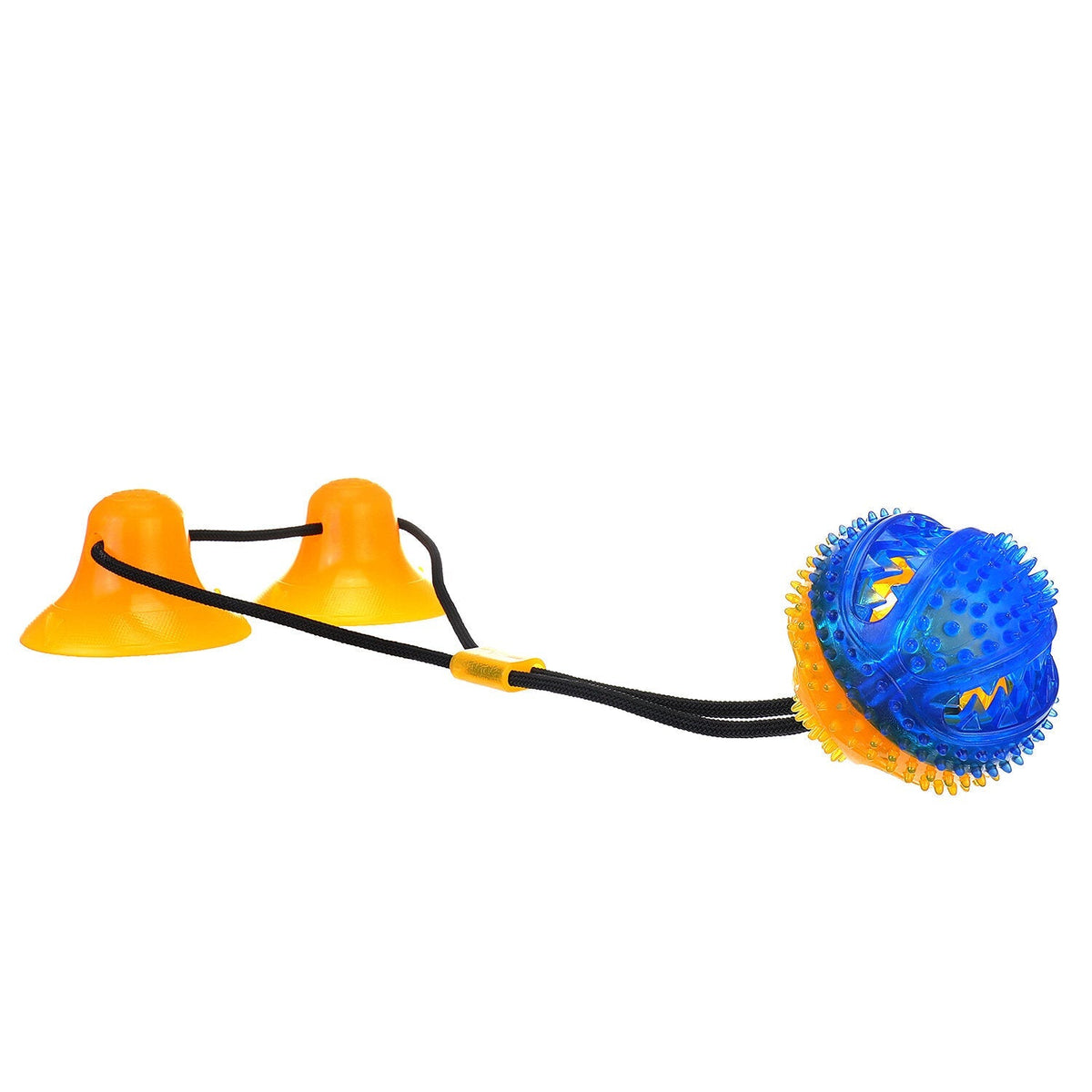 Dog Chew Toys Dog Rope Ball Pull Toy with Double Suction Cup Multi-functional Interactive Dog Tug of War Toy, Pet Aggressive Chewers with Teeth Cleaning and Food Dispensing