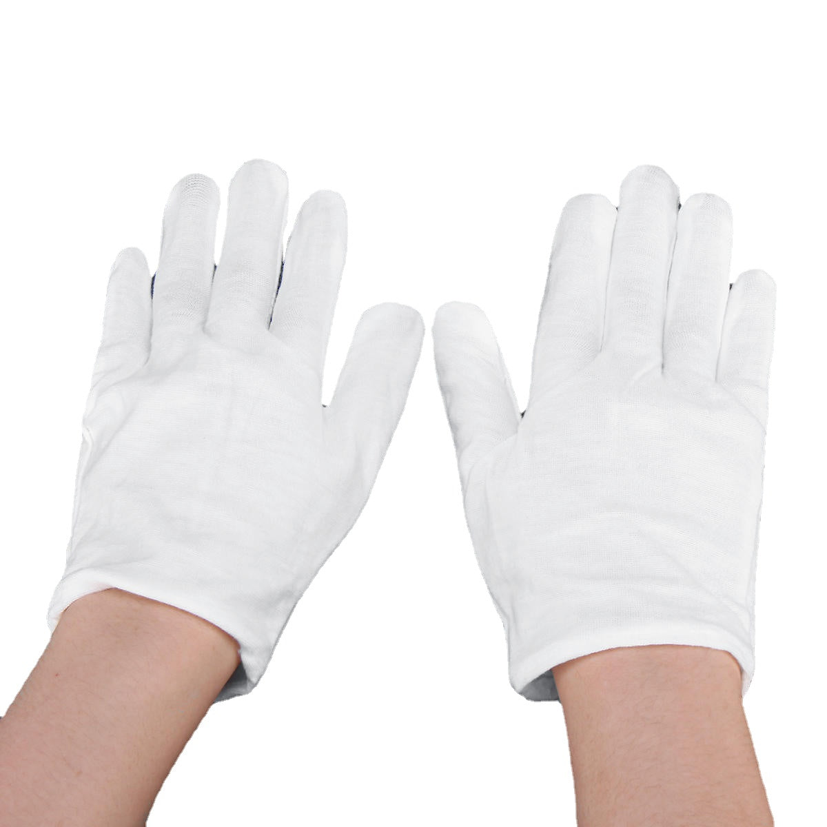 12 Pairs Non-Slip Work Gloves Etiquette Cooling Gloves Workshop Labor White