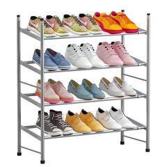 3 Tiers Shoe Rack Storage Organizer Tower Metal Shelf Stand Sneake Rack Home