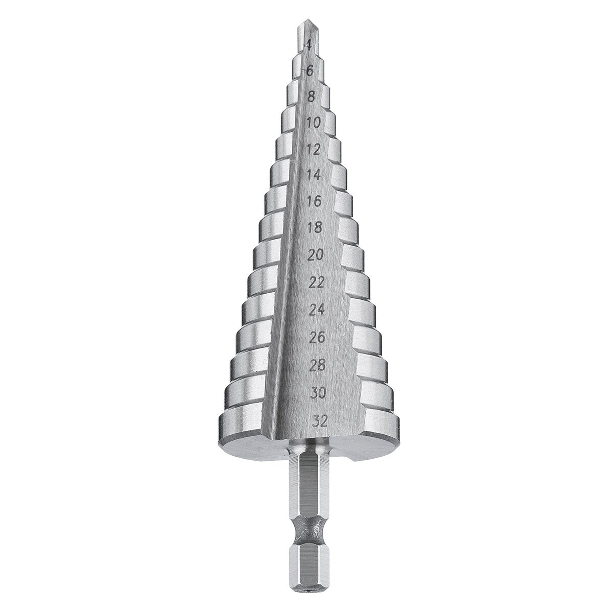 4-12/20/32mm HSS Hex Shank Step Drill Bit High Step Steel Hole Cutter