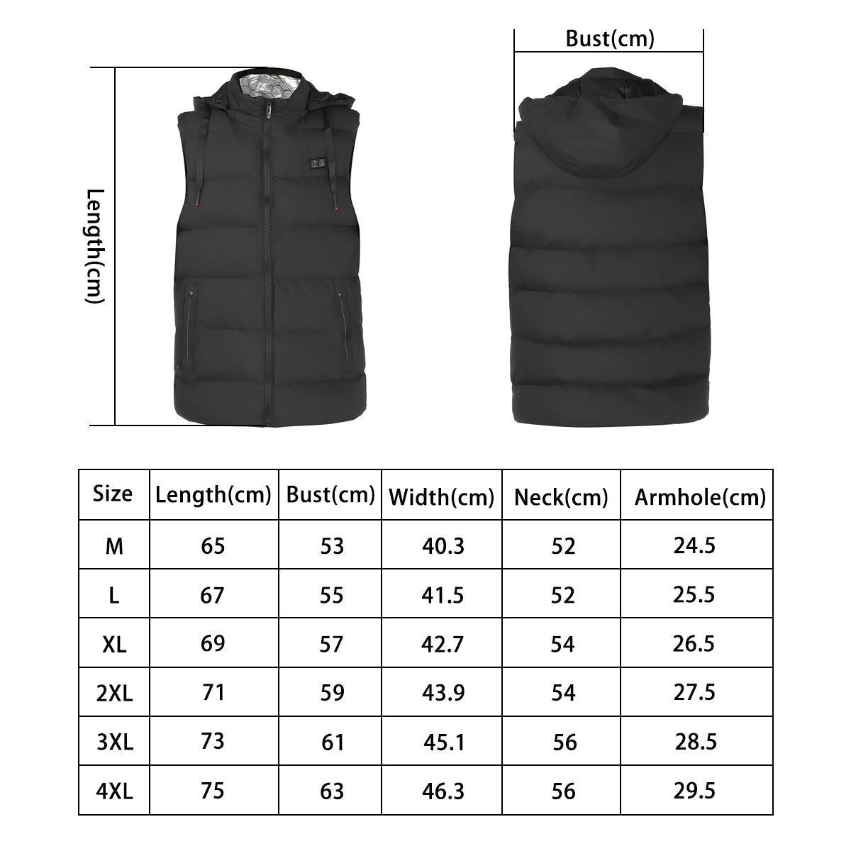 11 Heating Zones Vest Warm Winter Men Women Electric USB Jacket Heated Thermal Coat