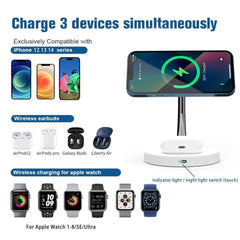 30W Magnetic Wireless Charger for iPhone 15/14/13/12 Pro Max, AirPods, Apple Watch