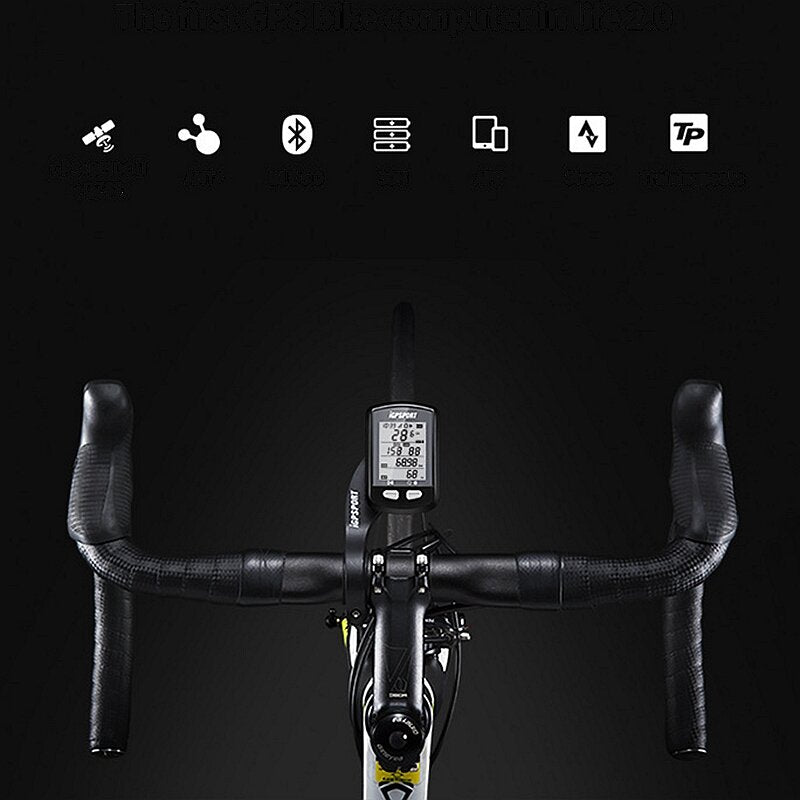 Bike Cycling Computer With ANT Bluetooth Heart Rate Monitor And Speed Cadence Sensor Connection Waterproof