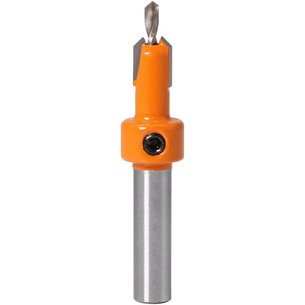 5Pcs Carbide Tip 8mm Shank HSS Countersink Router Bit Set Screw Extractor Remon Demolition for Wood Milling Cutter
