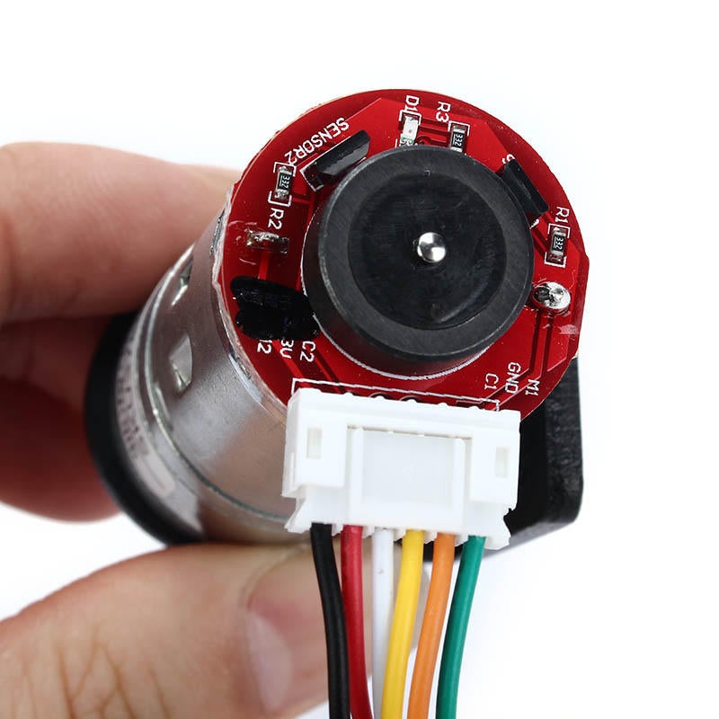 6V 210RPM Encoder Motor DC Gear Motor with Mounting Bracket and Wheel