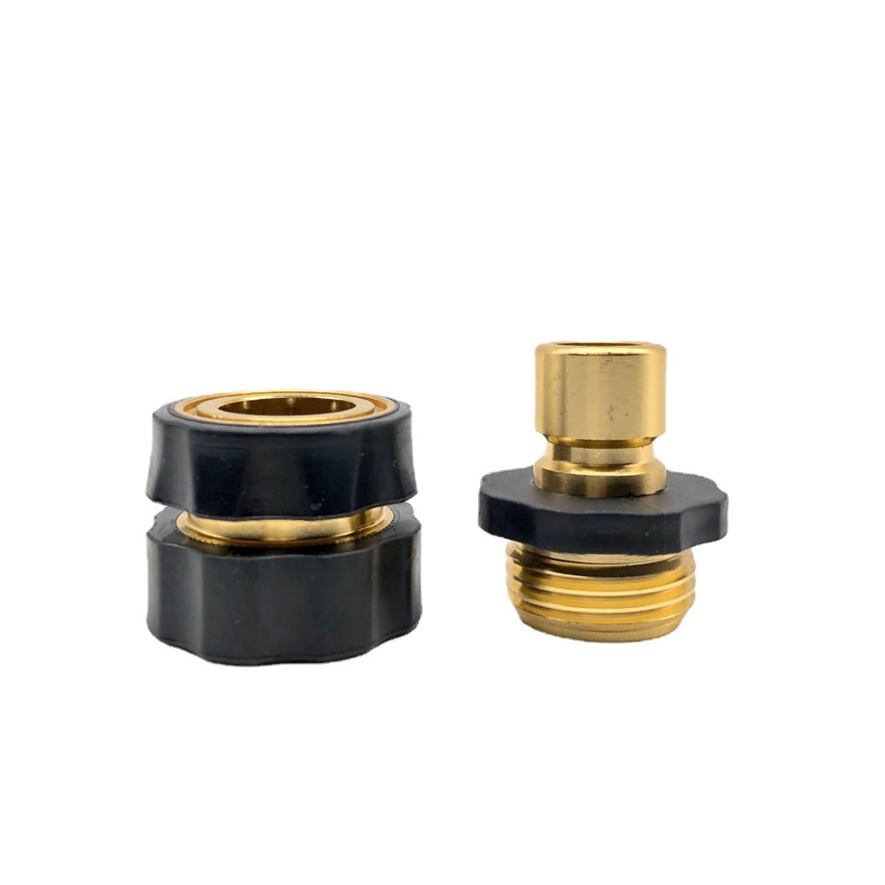 3/4 Water Hose Connector Universal Garden Quick Connect Set Quick-Connect Brass Adapter