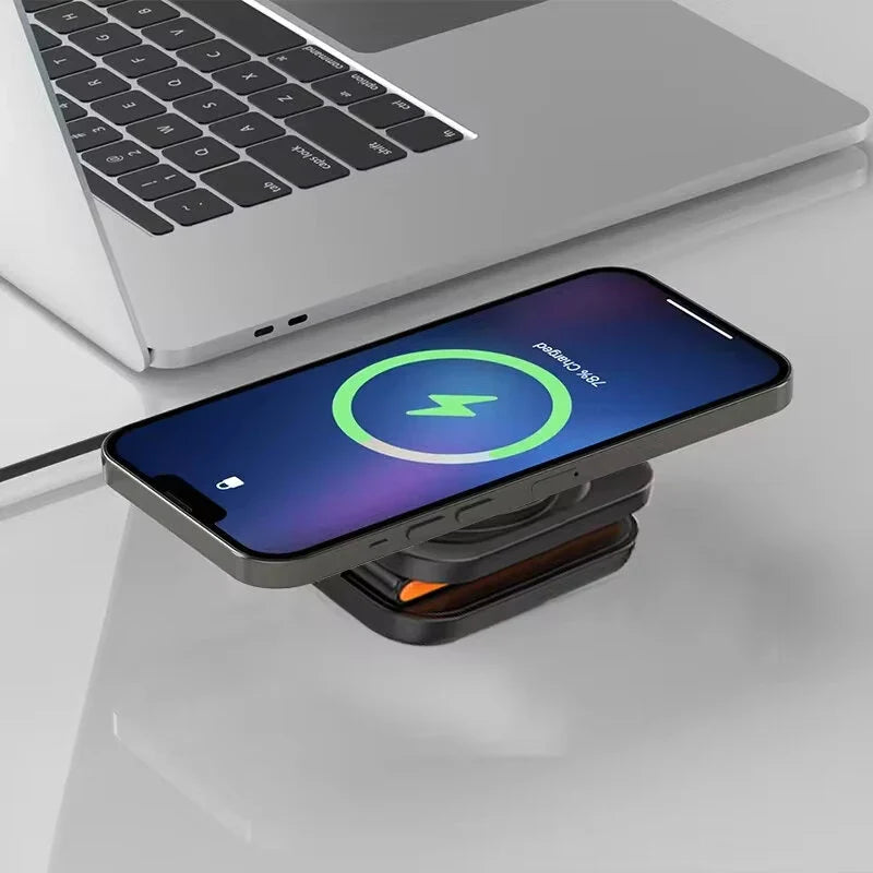 30W 3-in-1 Foldable Magnetic Wireless Charger for iPhone 15/14/13, AirPods, Apple Watch