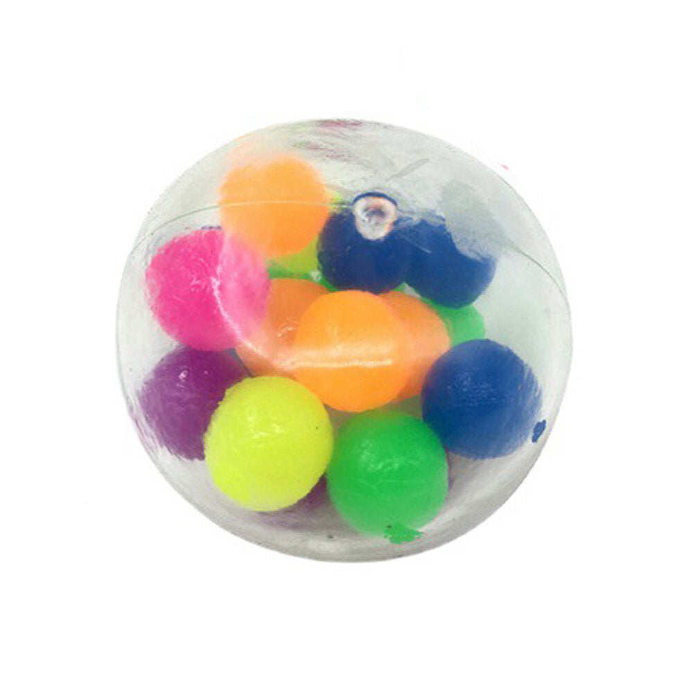 Silicone Stress Relief Rainbow Squeeze Balls Toy for Kids and Adults