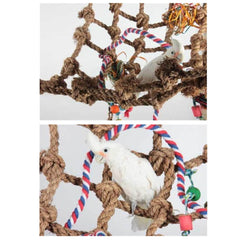 Parrot Bird Cage Toy Game Hanging Rope Climbing Buckles Swing Ladder Birds Toys