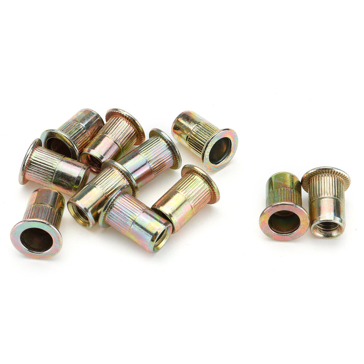 165PCS M3 M4 M5 M6 M8 M10 M12 Mixed Zinc Plated Carbon Steel Rivet Nut Insert Nuts