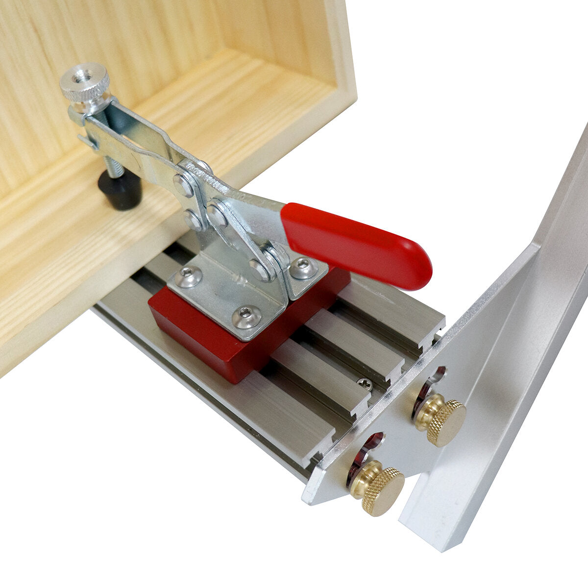 Adjustable Spline Jig for Table Saw & Router - Aluminum, 1/2"-16" Size, 4 Flip Stops