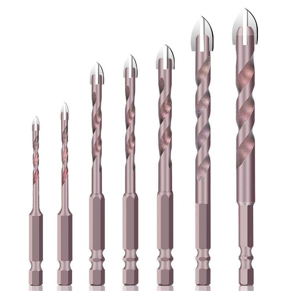 3/4/5/6/8/10/12mmm Tile Drill Bits Hex Triangle Bit for Glass Ceramic Concrete PVC Hole Opener Wood Drilling Tool