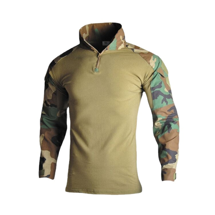 Army T Shirt Men Outdoor Tactical Military T-Shirts Camouflage Long Sleeve Sports Shirts Breathable Climbing Fishing Clothing