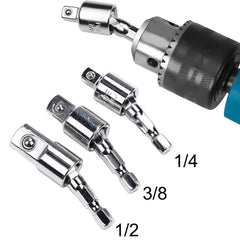 360 Rotary Screwdriver Extension Bar Hex Shank To Square Socket Drill Bits Bar Drill Socket Adapter