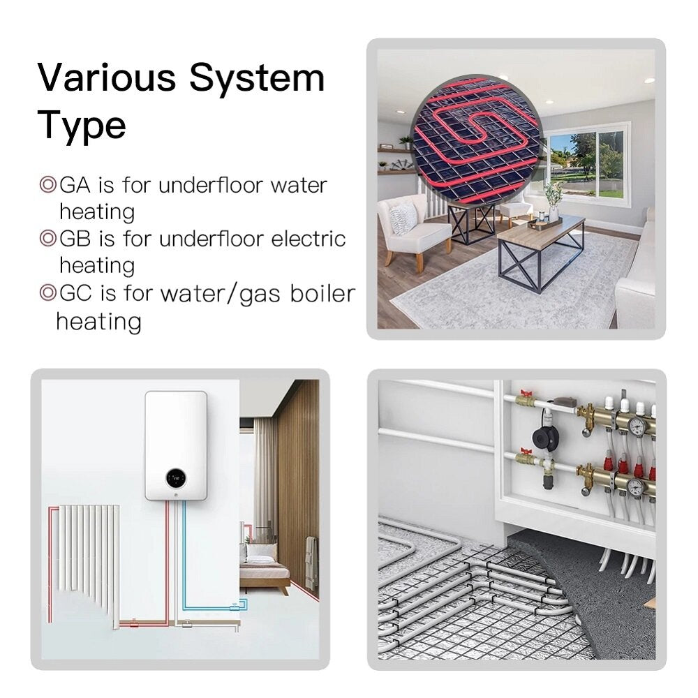 WiFi Thermostat Programmable Temperature Controller Underfloor Water/Gas Boiler Weather Station Tuya Smart Alexa Voice Control