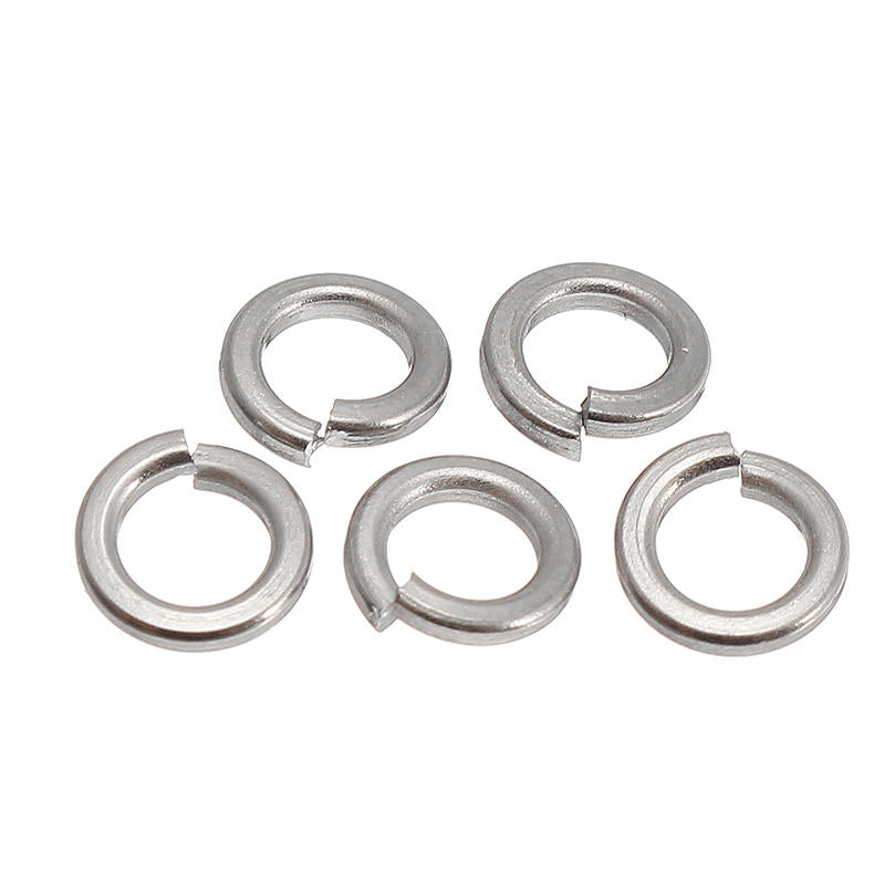 100Pcs M3 304 Stainless Steel Split Lock Washers Spring Washers