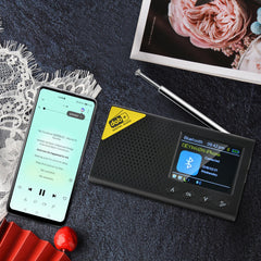 Portable 2.4 inch Digital Display Radio DAB/DAB+ FM Receiver 5.0 Bluetooth Speaker Rechargeable
