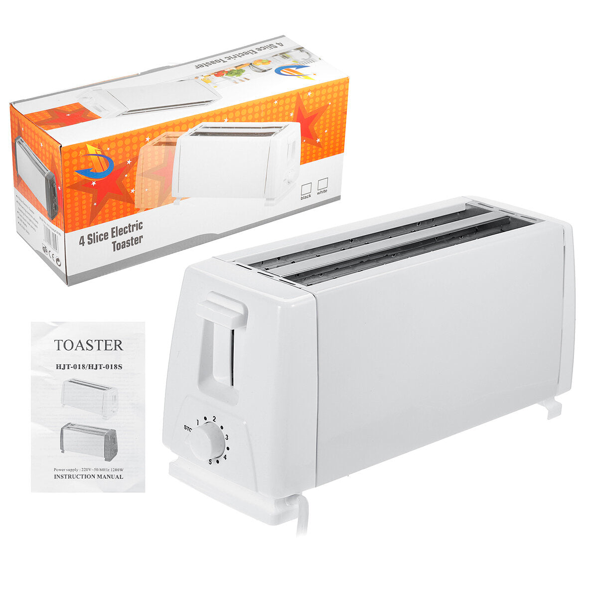 1150w 220V 4 Slices Automatic Quick Heating Bread Toaster Breakfast Maker