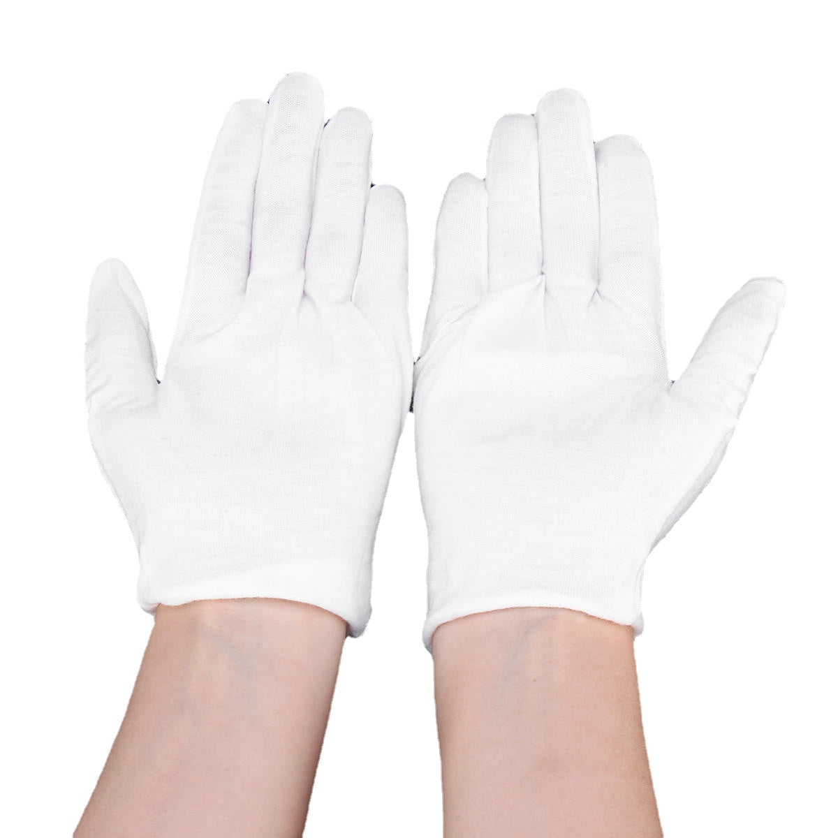 12 Pairs Non-Slip Work Gloves Etiquette Cooling Gloves Workshop Labor White