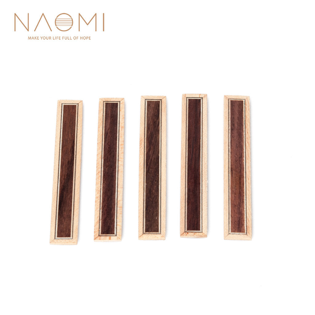 5 PCS Classical Guitar Bridge Tie Blocks Inlay Rosewood Wood Frame Series Guitar Parts Accessories