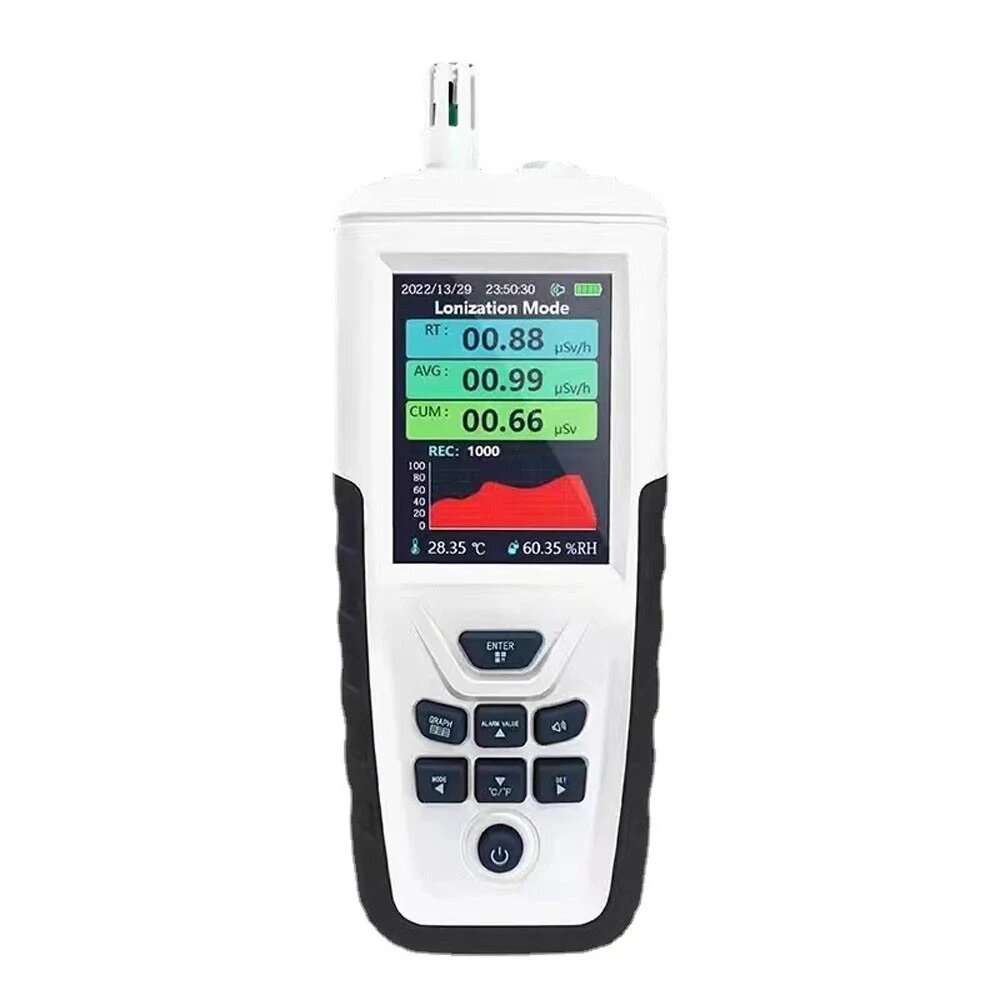 3.2inch LCD Backlight Display Multi-functional Nuclear Radiation X  Rays Tester Electromagnetic Radiation Detection Device Real Time Monitoring Support 999 Data Record with Sound Alarm Function