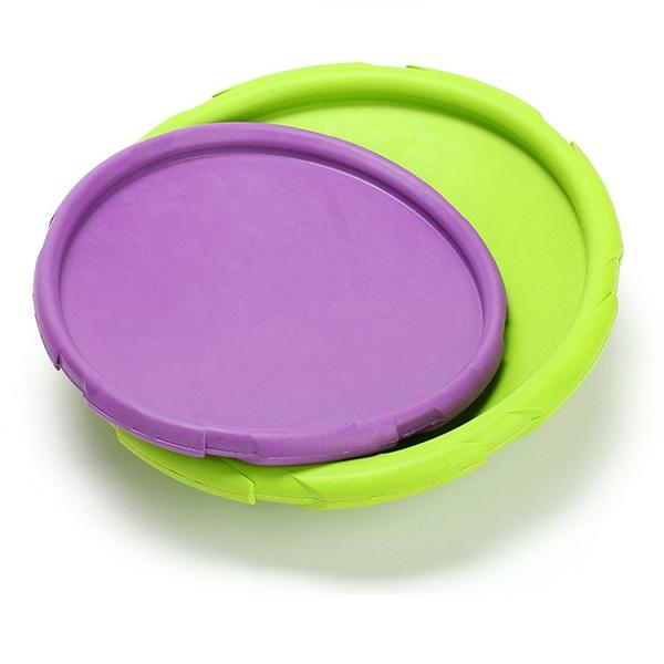 Dog Pet Toys Natural Rubber Flying Catch Toy Pets Toy Soft Training Plate Floating Disc