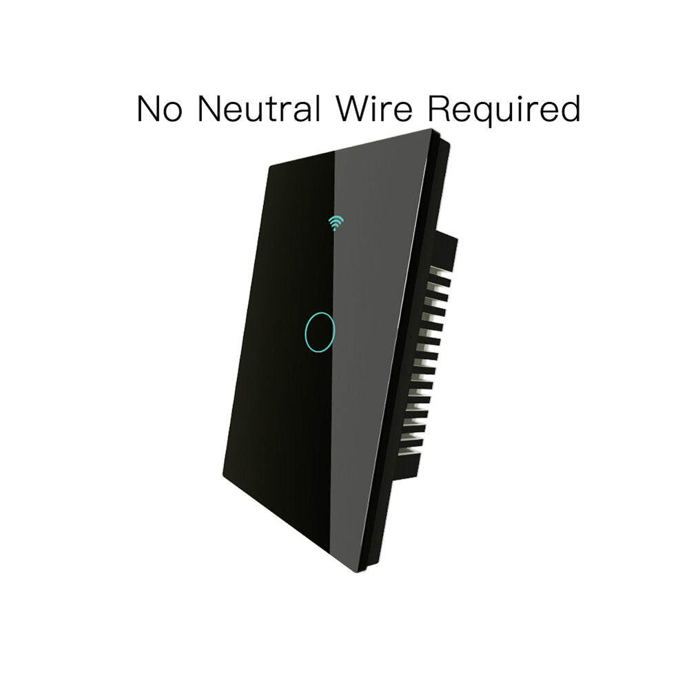 WiFi Smart Wall Touch Switch No Neutral Wire Needed 250V Smart Single Wire Wall Switch Work with Alexa Google Home