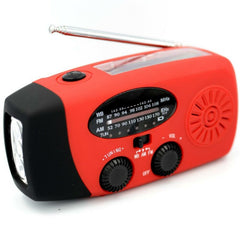 FM Radio Portable USB Travel Camping SOS Emergency Lighting Stable Solar Powered Charging With Hand Cranks