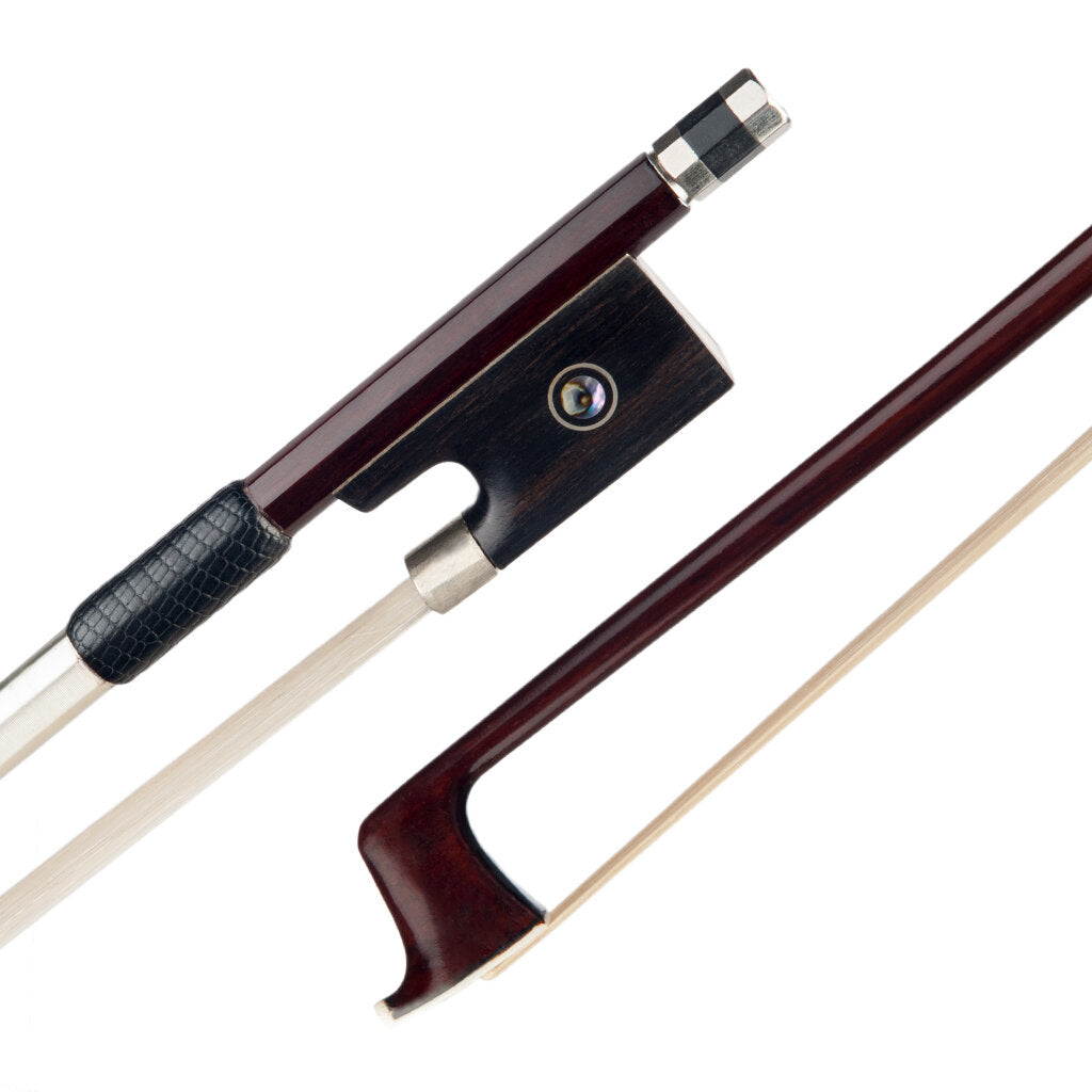 4/4 Full Size Violin Bow Brazilwood Bow Stick Ebony Frog Mongolia Horsetail Bow Hair