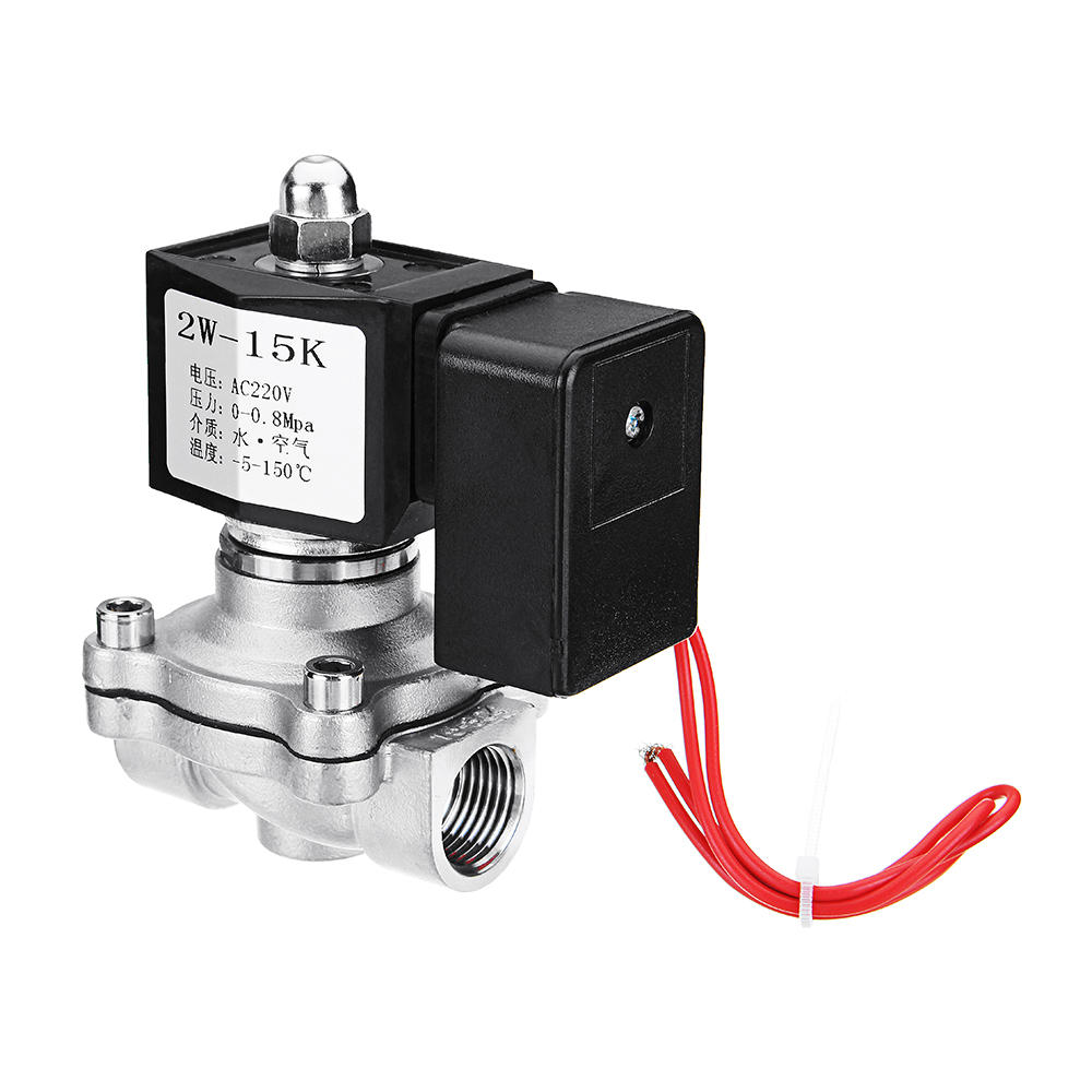 1/2" AC220V Normally Closed Stainless Steel Energy Saving Electric Solenoid Valve Direct Motion